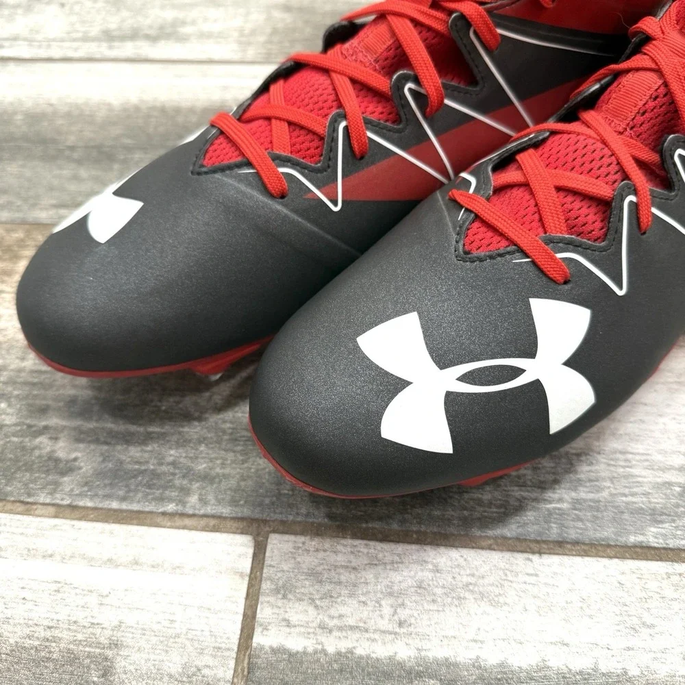 Under Armour‎ Nitro Mid SMS Sample Red Football Cleats 1269717-061 Sz 13 New